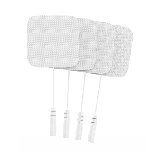 Fyra självhäftande TENS elektrodpads med kablar för Vitality Pro TENS från Jumper Vitality